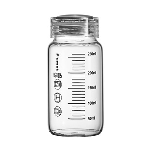 【自营】便携随行玻璃咖啡牛奶瓶豆浆带刻度盖迷你小水杯子耐高温