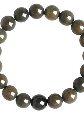 普陀山静心天然绿檀木文玩手串