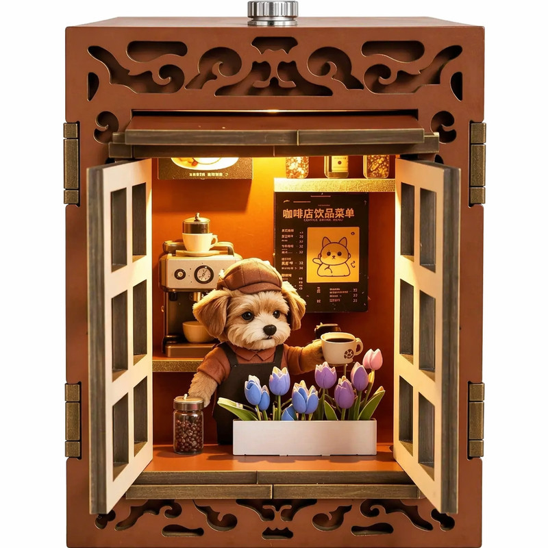 小狗咖啡屋复古咖啡厅DIY小屋
