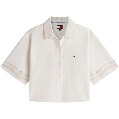 Tommy女装含亚麻刺绣宽松衬衫