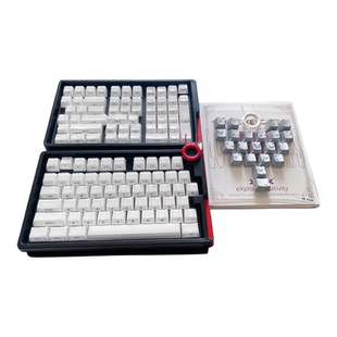 xvx黑白EZ63蝴蝶爱心键帽OEM高度十字轴EV63满改造机械键盘ace60