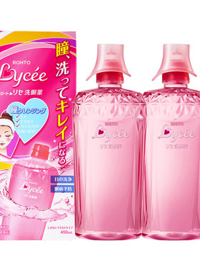 【自营】乐敦ROHTO小红花洗眼液日本进口清洗眼睛450ml*2