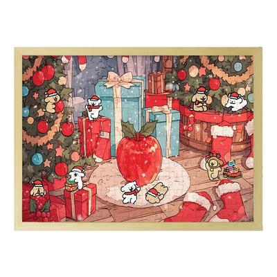 线条小狗高颜值木质1000片拼图