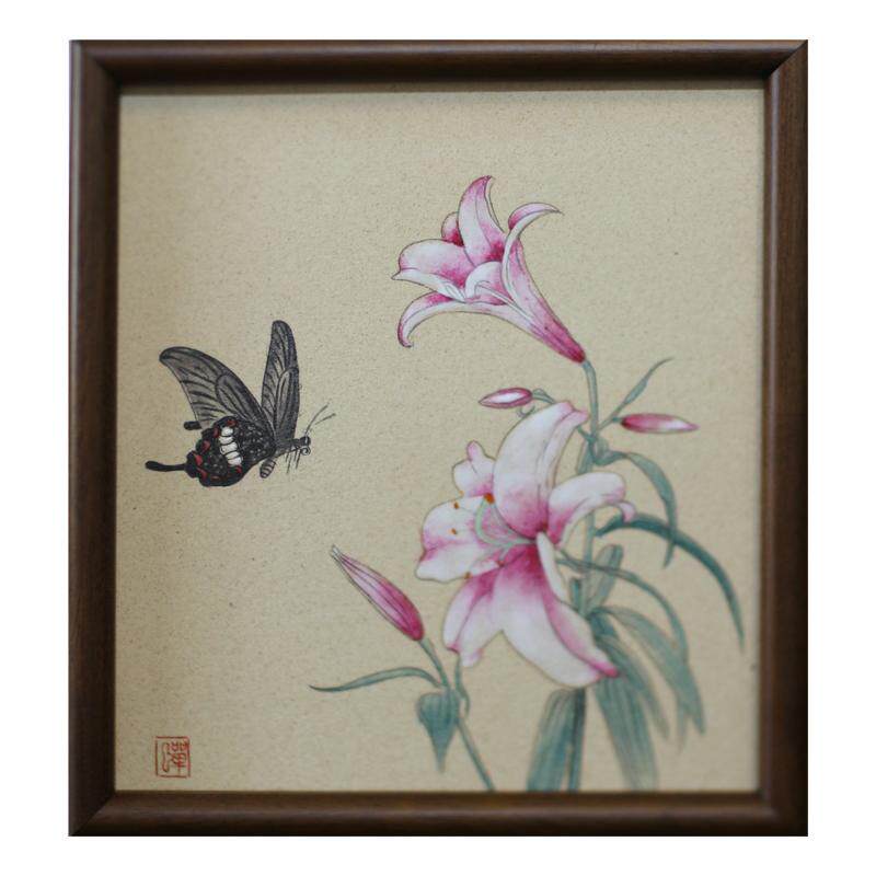 蝉心亭陶瓷瓷板画景德镇手绘中式