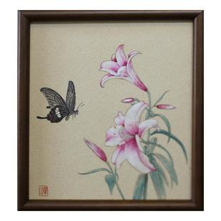 蝉心亭陶瓷瓷板画景德镇手绘新中式文人挂画茶空间装饰画茶道配件