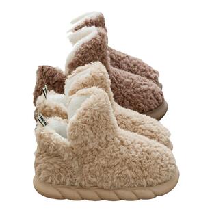 棉鞋女款冬季2024新款加绒加厚高帮雪地靴外穿保暖包跟棉拖鞋女士