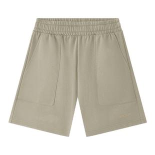 斯凯奇白色短裤男女同款宽松休闲运动裤纯色情侣针织裤子舒适下装