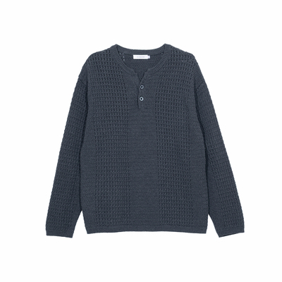 Hualun针织衫亨利领毛衣男