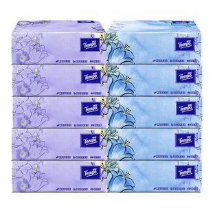 Tempo得宝纸巾蓝风铃香mini软抽四层80抽10包抽纸官旗正品by