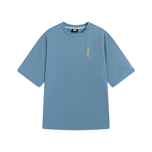 OMG运动 分割线剪裁宽松短袖男夏季健身t恤透气轻薄跑步半袖弹力