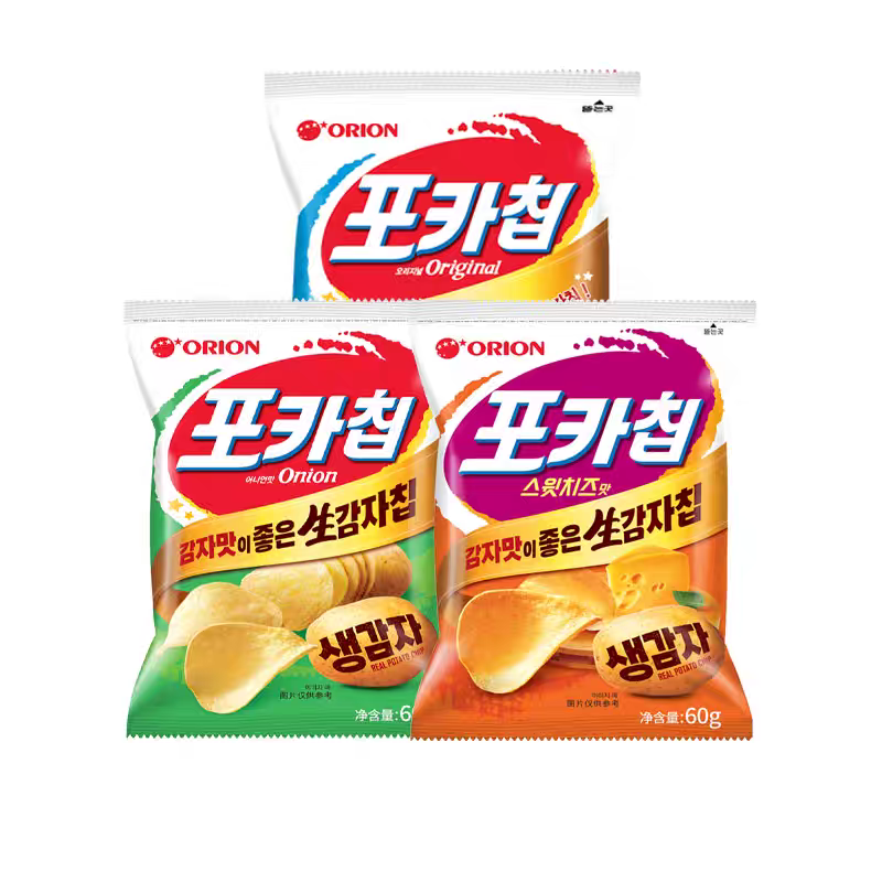 韩国进口好丽友生薯片零食66g