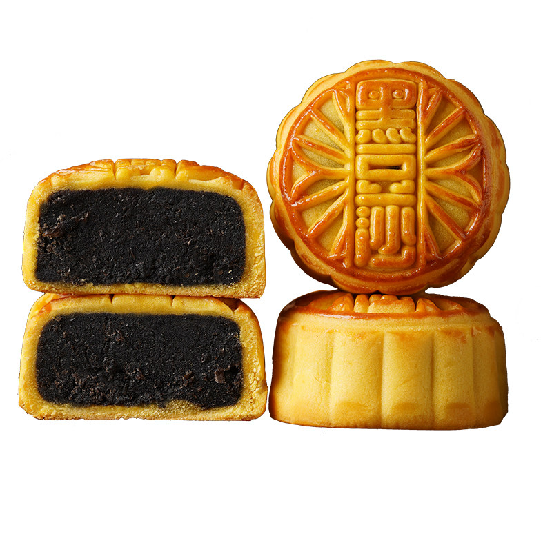 高品质【五黑豆沙】流心月饼礼盒