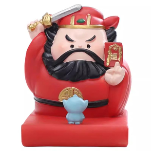 钟馗手机支架摆件职场防小人工位办公室桌面装饰好运招财玄学礼物