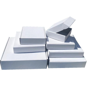 正方形飞机盒100个组 长方圆形方正盘状扁状包装盒超硬瓦楞牛皮盒