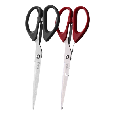 得力文具剪刀办公用便携式不锈钢