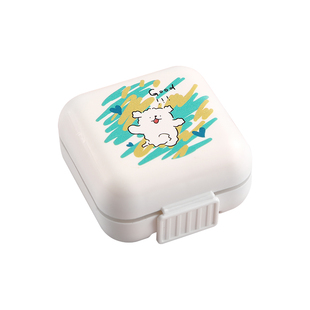 药盒便携迷你一日三餐药品分装盒卡通可爱小狗随身药物分药小盒子