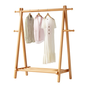 实木衣帽架家用衣架落地卧室2026新款简易阳台晾衣服置物挂衣架子