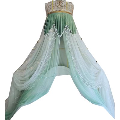 防蚊蚊帐通用莫兰迪绿床幔公主风