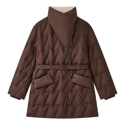 【白鹅绒】Laurel劳芮新款菱格斜襟立领羽绒服LWD366L01900