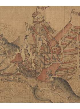宋摹顾恺之《洛神赋图》复制字画