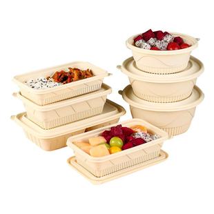 一次性餐盒外卖玉米淀粉野餐打包盒可降解快餐轻食网红食品级饭盒