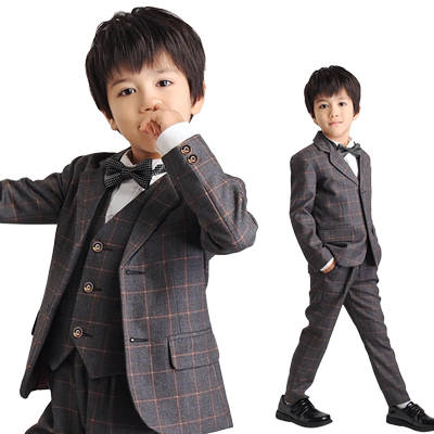 儿童西装小西服套装小学生帅气演讲表演三五件套男童礼服花童春秋