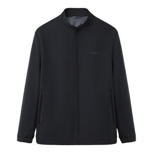 海澜之家商务行政夹克中老年爸爸立领25春夏季公务员牛奶丝外套男