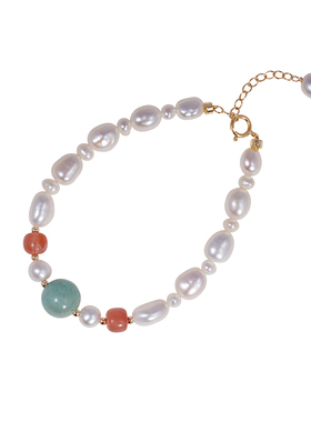 赛赛莉安原创天然淡水珍珠南红轻奢气质手链小众设计ins新中式女