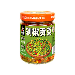 湘同学三个损友剁椒贡菜响菜下饭酒菜咸菜剁辣椒湖南特产即食瓶装