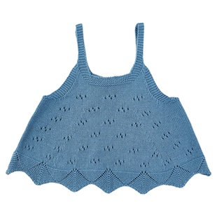 幼悠女童2026春季新款镂空透气针织毛衣吊带慵懒度假风儿童背心潮