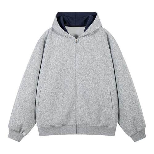 啄木鸟连帽外套男款春秋季潮牌2025新款开衫卫衣加绒宽松休闲夹克