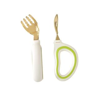 贝因美婴儿学吃饭训练叉勺一岁宝宝自主进食勺子辅食勺儿童餐具套