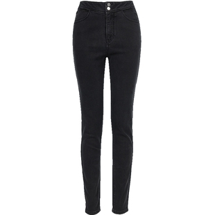 ONLY2026春季新款复古水洗舒适高腰九分裤修身铅笔裤牛仔裤女