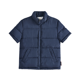 恩露保暖半袖棉衣短款冬季2025年新款中老年帅气爸爸装棉服外套袄