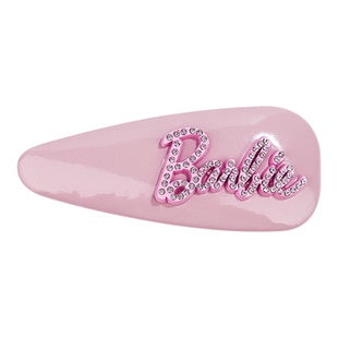 【Barbie芭比官方正品】头饰粉色女生新款礼物PU皮发夹发饰侧边夹