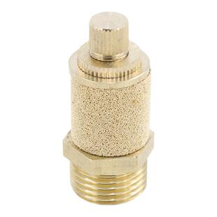 气动全铜可调消声器滤芯1/2/3/4/6分1寸电磁阀节流消音器排气接头