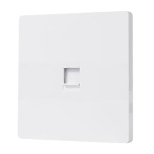 可卡86型墙壁暗装电脑电话单口二芯电话线面板 一位单电话插座