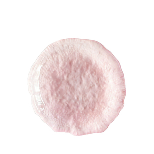 手工轻奢水晶玻璃盘冰粉不规则餐盘高档刺身寿司托盘碗盘餐具套装