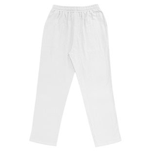 Solid color elastic waist beach casual pants纯色松紧腰沙滩裤