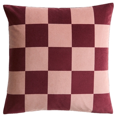 HM HOME冬季格纹天鹅绒靠垫套1271033