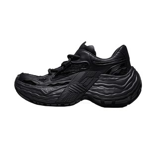 Salaxi莎莱茜新款秋季黑武士休闲鞋女网面透气百搭爆款老爹鞋男鞋