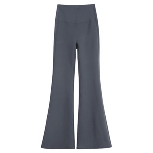 羊绒蚕丝微喇瑜伽裤女外穿2025新款秋冬季加绒喇叭鲨鱼裤高腰显瘦