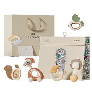 英氏新生儿摇铃礼盒宝宝益智抓握玩具0到1岁婴儿满月见面实用礼物