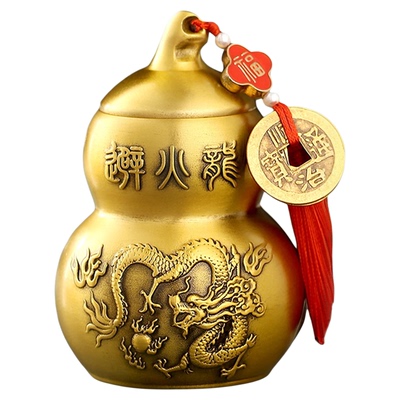黄铜浮雕避火龙瓶子厨房在西北角