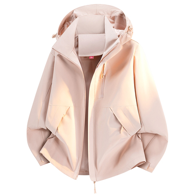 稻草人冲锋衣女2026新款春季户外防风防水三合一可拆卸连帽外套男