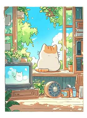 夏日暖阳手绘数字油画