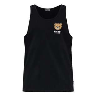 moschino/莫斯奇诺男士潮牌小熊休闲背心无袖T恤261V1A8901 4410