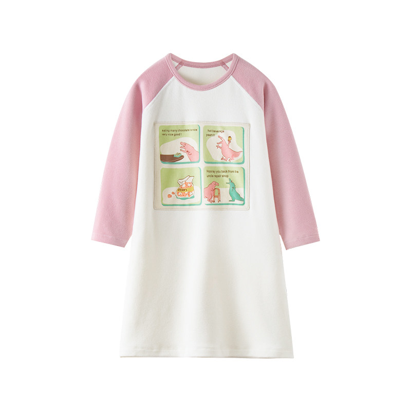 儿童德绒睡袍秋冬大童家居服女童睡裙防着凉睡袋男童睡衣秋季
