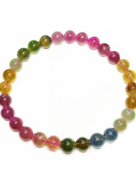 瑞铺彩虹色时尚风捡漏碧玺手链