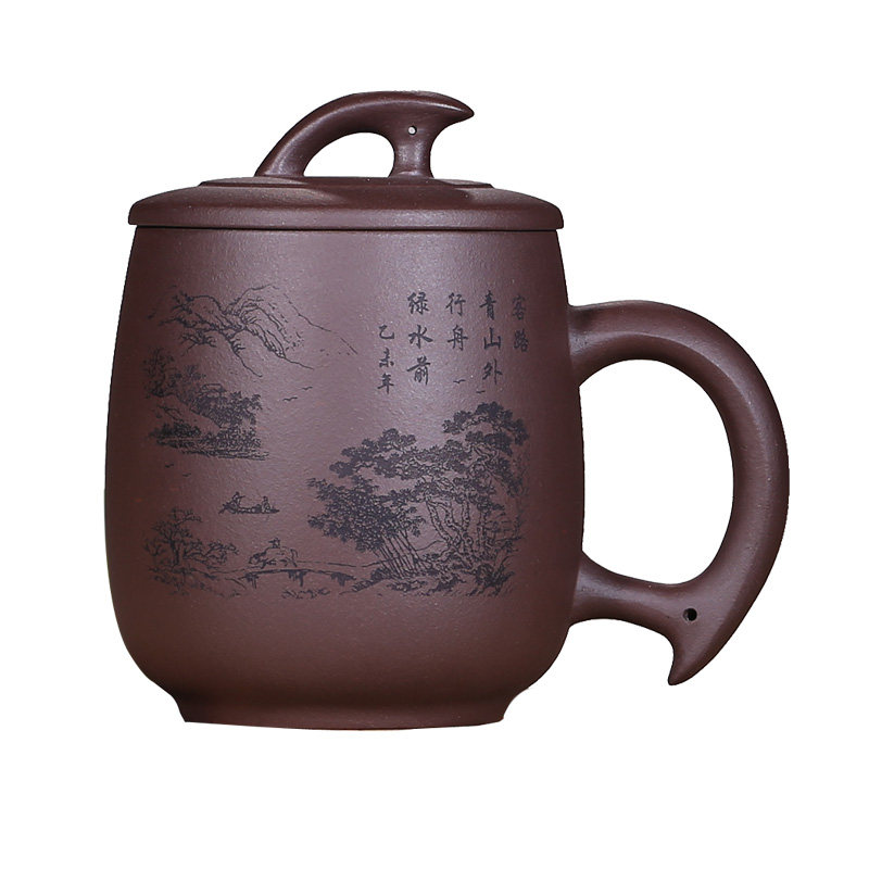 正宗纯手工宜兴原矿紫砂杯